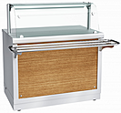 Прилавок для горячих напитков ABAT ПГН-70Х-02 , 21000002787 +Стенка передняя ЭМК-70Х (Орех, 1120 мм), 21000001885