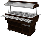 Салат-бар тепловой GASTROLUX WoodLine ТМ-187/5GN/W цвет венге