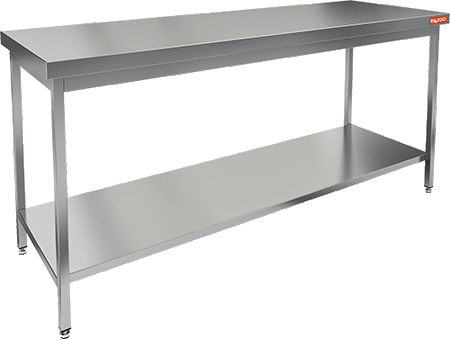Стол нержавеющий разделочный центральный с полкой HICOLD НСО-20/6П+ дополнительная промежуточная полка