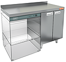 Стол закрытый под посудомоечную машину с полкой, с бортом HICOLD НБМСЗКП-12/6БЛ