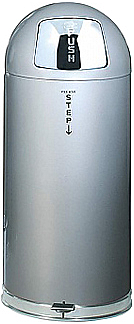 Урна для мусора RUBBERMAID EasyPush, оцинкованный контейнер, 56 л, Металлик, FGR1536STEGLSM