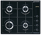 Панель варочная газовая  SMEG HOME S64SN,  60 см, черная