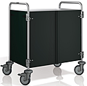 Тележка сервировочная B.PRO BLANCO SW 8 x 5-3 с облицовкой с трех сторон со створчатыми дверями, 569 770 + 375 454 цвет черный графит 574 138