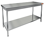 Стол нержавеющий разделочный центральный с полкой HICOLD НСО-14/6П