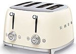 Тостер на 4 ломтика SMEG HOME TSF03CREU кремовый