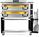 <b>Печь для пиццы</b> электрическая двухкамерная PIZZAMASTER PM 732ED с температурой нагрева 500 С, цифровым таймером автозапуска, полуавтоматической дверью,