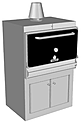 Печь угольная MIBRASA HMB AB 110 с нижним шкафом