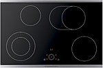Панель варочная электрическая KUPPERSBUSCH KE 8330.0 SE, черное стекло, стальные профили