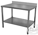 Стол производственный с бортом и полкой СКАЙТЕК Стн-1200, усиление изолонтейп+швеллер