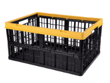 Ящик складной RESTOLA перфорированные стенки 480х350х230 мм желтый 431228206