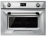 Шкаф духовой комбинированный SMEG HOME SF4920VCX1 с пароваркой, 60 см, высота 45 см,нержавеющая сталь