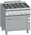 Плита газовая 4-конфорочная с электрическим духовым шкафом 700 серия ATA K7MCU10FVP