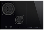 Панель варочная комбинированная  SMEG HOME PM6721WLDX, газ + индукция, 75 см, прямой край