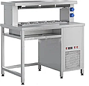 Стол фасовочный пристенный с охлаждаемой ванной и зоной для нарезки ROBOLABS СФ-125Н