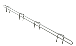 Планка для стеллажа METRO EUR 1067 мм, L42N-1C Super Erecta Chrome Ledge