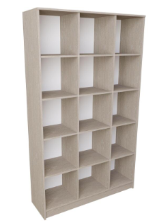 Стеллаж трехсекционный (дуб атланта, 1195х370х2000 мм)