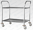 Тележка для сервировки MECON ТДСп-800*500*860 PROFI INOX 2 уровня