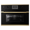 Шкаф духовой с микроволнами KUPPERSBUSCH CBM 6350.0 S4, черное стекло, Gold