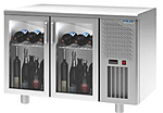 Стол холодильный POLAIR TD2GN-G без борта, двери стекло