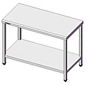 Стол производственный SIMECO Люкс CL1806П 1800х600х850 без борта, с полкой