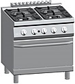 Плита газовая 4-конфорочная с газовым духовым шкафом 700 серия ATA K7GCU10FFP