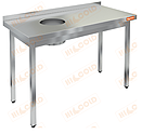 Стол производственный пристенный с бортом для сбора отходов HICOLD НДСО-12/7БЛ