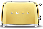 Тостер на 2 ломтика SMEG HOME TSF01GOEU золотой