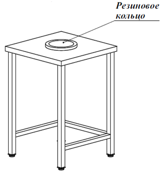 Стол для сбора отходов неразборный АЛТЭК СОП 12/6