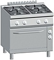 Плита газовая 4-конфорочная с электрическим духовым шкафом 700 серия ATA K7MCU10FV