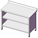 Стол производственный закрытый SIMECO Люкс СЗL1506Б 1500х600х850 с бортом, без дверей
