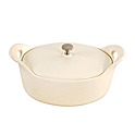Кастрюля для подачи P.L. PROFF CUISINE 16*13 см h6,3 см 550 мл овальная с крышкой эмаль чугун, 81200327, 201385КА1076