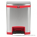 Контейнер для мусора RUBBERMAID Slim Jim с педалью, 30 литров, красный, 1901988
