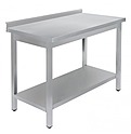 Стол универсальный LUXSTAHL СПУ-15/6 со сплошной полкой нерж., мко102