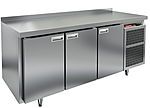 Стол холодильный HICOLD SN 111/TN O 1G с мойкой над нейтральной секцией без борта + задняя стенка из нержавеющей стали
