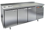 Стол холодильный HICOLD GN 11/TN 1G с мойкой над нейтральной секцией