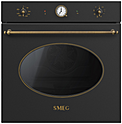 Шкаф духовой многофункциональный  SMEG HOME SFP805AO с функцией пиролиза,60 см, 6 функций, антрацит, фурнитура латунная.
