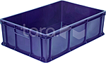 Ящик ТАРА.РУ 600x400x180 без ручек сплошной, синий, 706.03.02