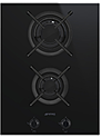 Панель варочная газовая  SMEG HOME PV632CNX,  38 cм, черная стеклокерамика, профиль нержавеющая сталь