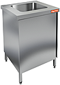 Стол производственный с распашной дверцей и моечной ванной HICOLD НСЗ1М-6/7Л О без борта