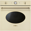 Шкаф духовой многофункциональный  SMEG HOME SFP805PO с функцией пиролиза,60 см, 6 функций, кремовый, фурнитура латунная.