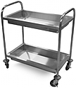 Тележка для сбора посуды 2-х ярусная LUXSTAHL [A1014, BR-2M], кт620