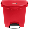 Контейнер с фронтальной педалью <b>Step-on </b>RUBBERMAID Slim Jim 15 л красный, 1883563