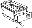 <b>Фритюрница</b> встраиваемая 600 серии APACH CHEF LINE SLDI6FRIE3D20CB