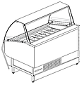 Витрина для мороженого IFI JET VENTILATED GELATO DISPLAY CASE H 1350 VAC L 2000, EY_110195