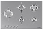 Панель варочная газовая  SMEG HOME PXL675L, 75 см, нержавеющая сталь