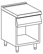 Вставка нейтральная SILKO NEEN73GC закрыта с 3 сторон направляющие GN1/1 600x730x850