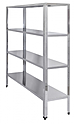 Стеллаж кухонный LUXSTAHL СР-1800х1700х300/4 нерж, мко206