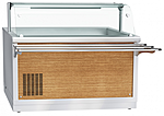 Прилавок холодильный ABAT ПВВ(Н)-70Х-01-НШ, 21000001922 + стенка передняя Орех ПВВ(Н)-70Х-01, 21000001961