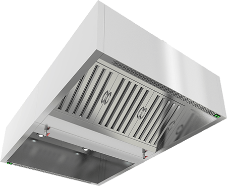 Зонт вытяжной островной коробчатый HICOLD ЗКВОО-1320