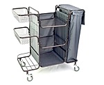 Тележка разборная для горничной ОЛДАК ТГР 1 с серым мешком